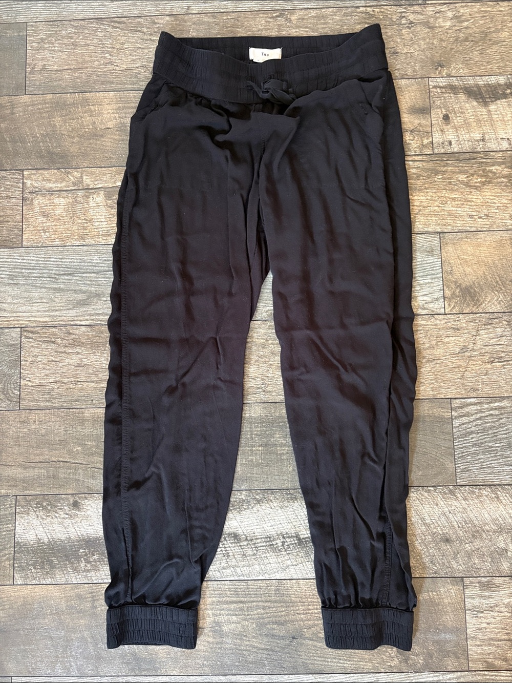 TNA Black Elastic Waist Drawstring Pants